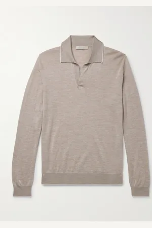 Saman Amel Capell Slim-Fit Cashmere and Silk-Blend Polo Shirt - Men - - IT 46