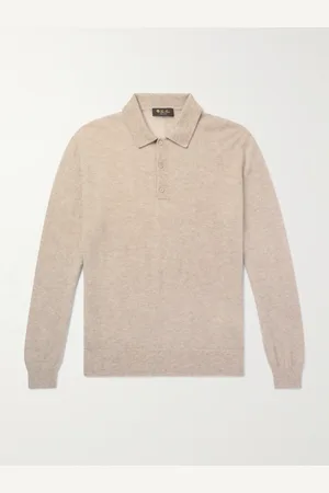 Loro Piana Camino Brushed Cashmere and Silk-Blend Polo Shirt - Men - - IT 48