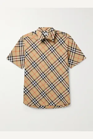 Burberry Checked Cotton-Poplin Shirt - Men - - XS
