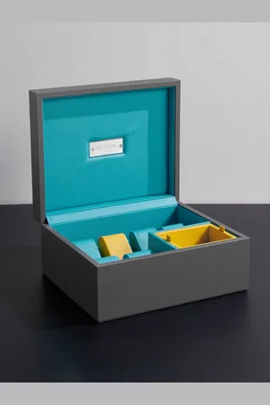 Pinel et Pinel Tarmac Leather-Wrapped Wood Six-Piece Watch Case - Men