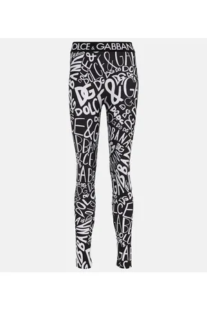 Dolce & Gabbana DGVIB3 logo-patch high-waist Leggings - Farfetch