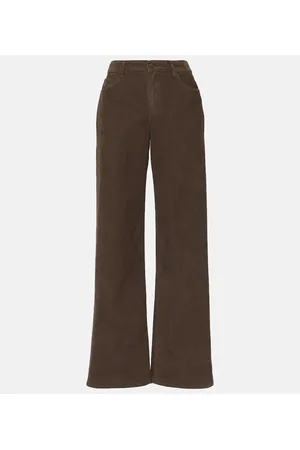 Chaps High-Rise Stretch Corduroy Wide-Leg Pants