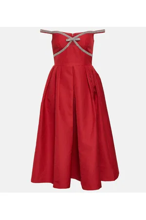 Satin Corset Off Shoulder Midi Dress