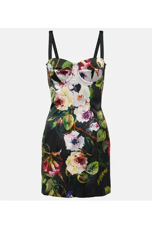 Jersey midi dress with corset-style bra top