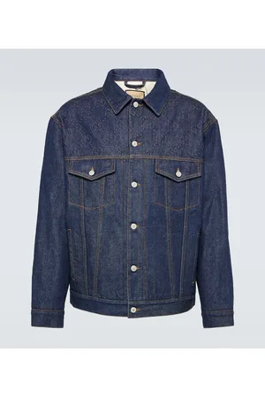 Cosmogonie Padded Logo-Jacquard Denim Overshirt