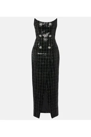 Balmain Sequinned Strapless Gown - Farfetch