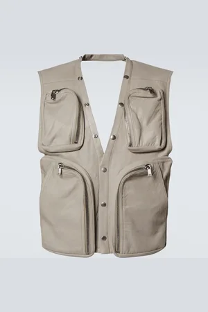 Rick Owens Leather cargo vest