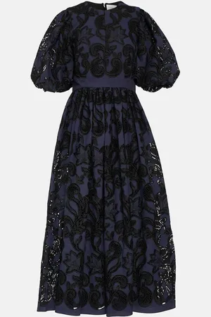 Erdem Puff-sleeve broderie anglaise dress