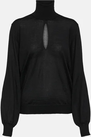 Tom Ford Cutout cashmere and silk turtleneck sweater