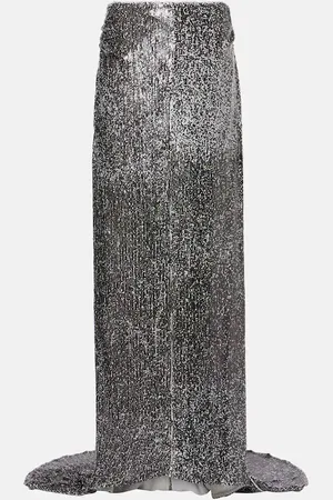 DRIES VAN NOTEN Sequined maxi skirt