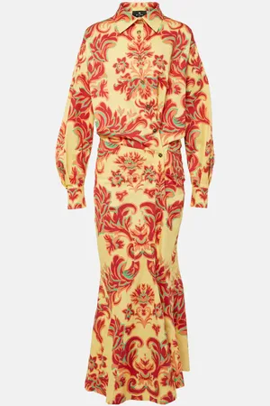 Etro Printed cotton and silk maxi dress