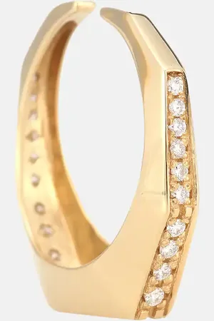 Eera EÃ©ra Sabrina 18kt yellow convertible ear cuff with diamonds