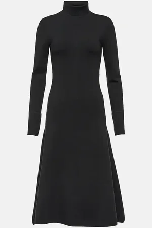 Joseph Turtleneck silk-blend midi dress