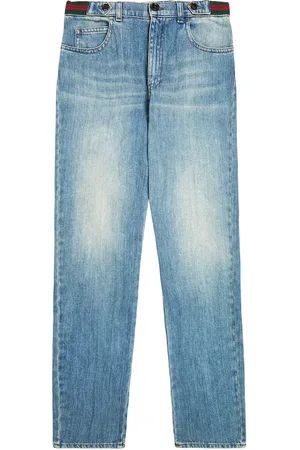 Gucci Web Stripe straight jeans