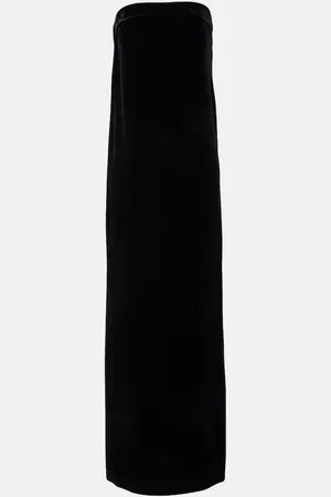 Norma Kamali Strapless velvet gown