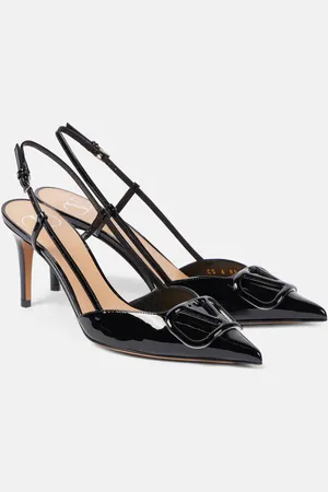 VALENTINO GARAVANI VLogo Signature 80 leather slingback pumps
