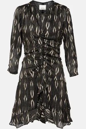 Isabel Marant Octavia snake-effect silk-blend minidress