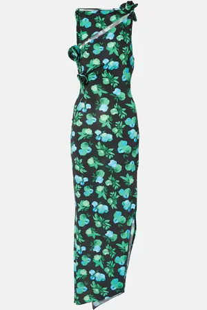 COPERNI Embroidered printed asymmetric maxi dress