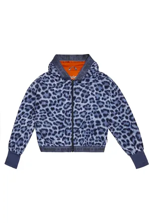 Molo Ophelia zipped leopard-print hoodie