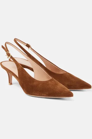 Gianvito Rossi Robbie 55 suede slingback pumps