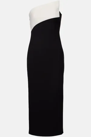 Roland Mouret Strapless asymmetric crÃªpe cocktail dress
