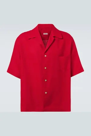 Kiton Linen bowling shirt