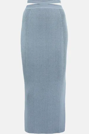 Simkhai Orion rib-knit midi skirt