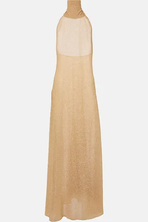 Oseree OsÃ©ree LumiÃ¨re metallic maxi dress