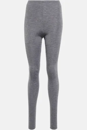 Alaïa AlaÃ¯a High-rise cashmere and silk leggings