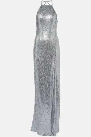 Ilkyaz Ozel Aether sequined halterneck gown