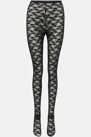 Self-Portrait X Christopher Kane floral lace tights