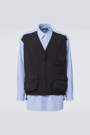 Comme des Garçons Comme des GarÃ§ons Homme Layered striped cotton shirt