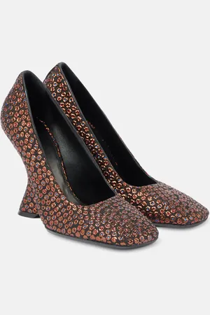 DRIES VAN NOTEN Jacquard wedge pumps