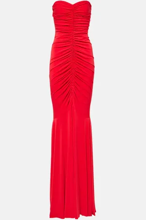 Norma Kamali Ruched strapless gown