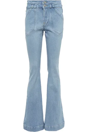 Frame Double Button Flare high-rise jeans