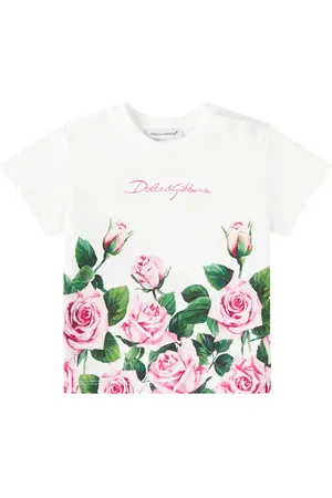 Dolce & Gabbana Logo floral cotton T-shirt