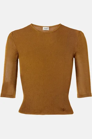 Saint Laurent Cassandre knitted top