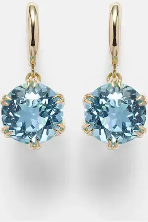 Ileana Makri 18kt hoop earrings with topaz