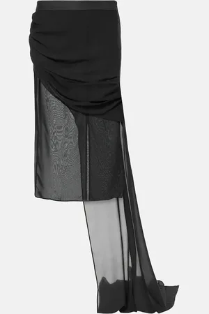 Didu Draped chiffon midi skirt