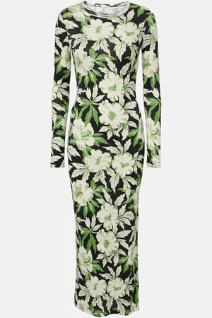 Loewe Trapeze silk and cotton midi dress