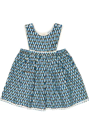 Caramel Baby Jupiter embroidered cotton dress