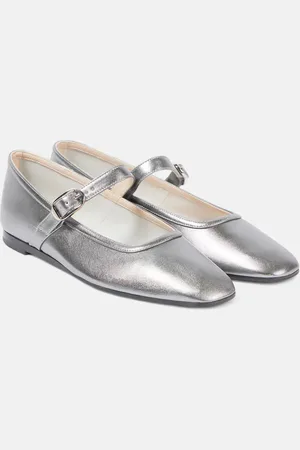 Le Monde Beryl Le Monde BÃ©ryl Metallic leather Mary Jane flats