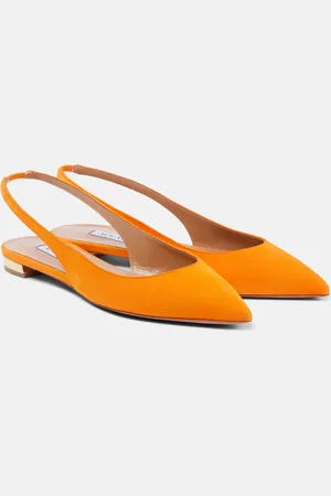 Aquazzura Purist suede slingback flats