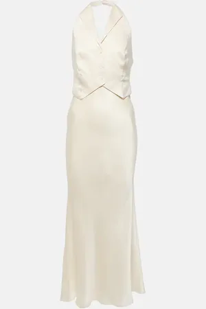 RIXO London Bridal Estella open-back silk midi dress