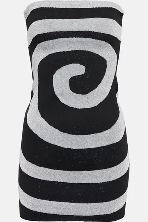Staud Swirl metallic knit minidress
