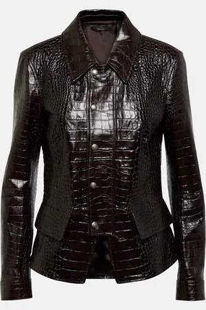 Tom Ford Croc-effect leather jacket