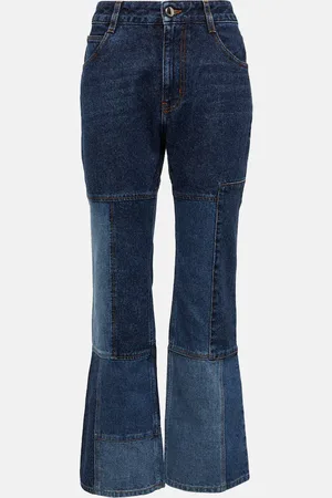 Chloé ChloÃ© Patchwork cropped flared jeans
