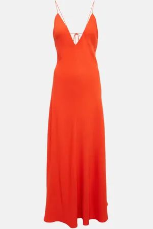 Stella McCartney V-neck crÃªpe gown