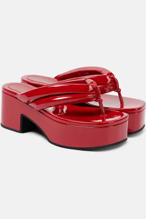 DRIES VAN NOTEN 60 patent leather thong sandals