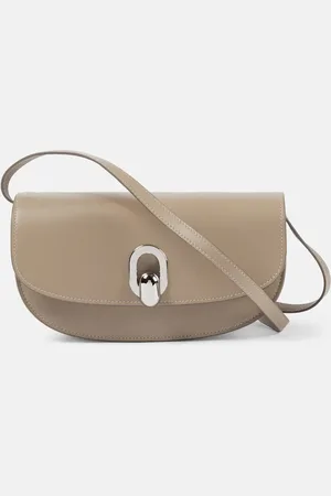 SAVETTE Tondo Crescent leather shoulder bag